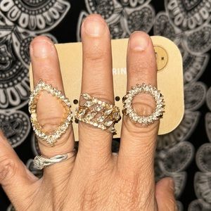 Call it Spring Rings (3) size M (7) gold